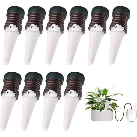 Kit D'irrigation Goutte à Goutte Automatique pour Plantes Filaire, Kit D'irrigation Goutte à Goutte en Céramique Automatique pour Plantes (10) Accessoire et raccord goutte à goutte