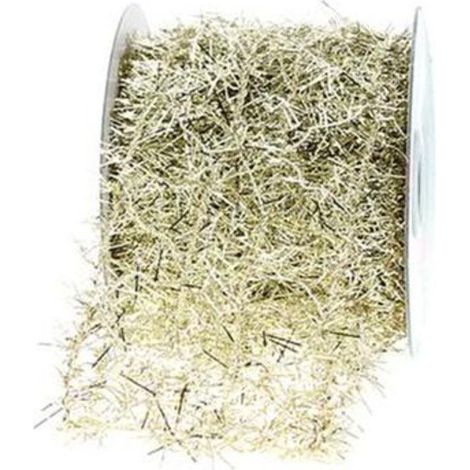 Nastro a rete natalizio 274 cm - colore oro - addobbo decorazione natale