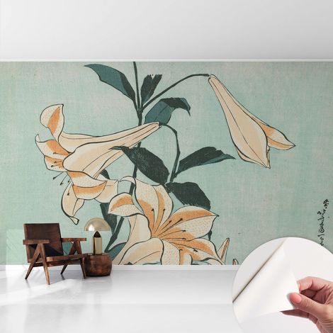 Tapete Selbstklebend - Fototapete mit Motiv - Wandtapete modern - Wandgestaltung Zarte Lilien 416x254 cm (1/5)