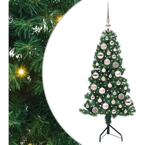 Árbol de Navidad Artificial de Esquina Verde 120 cm PVC y Metal vidaXL (1/5)