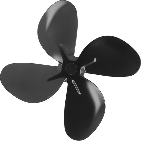Ventilateur de cheminée de remplacement en aluminium avec 4 pales, compatible avec les poêles à bois, vis Allen, noir. (1/5)