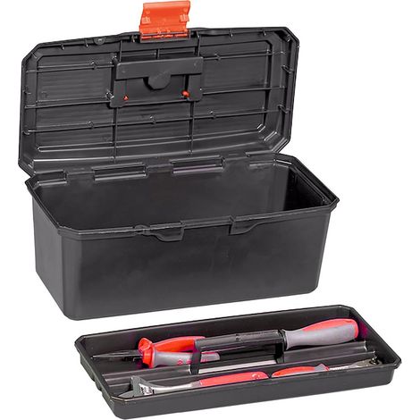 DEKTON 13"" TOOL BOX MAESTRO PLASTIC CHEST BAG STORAGE BAG CASE & TRAY DT50131 (1/4)