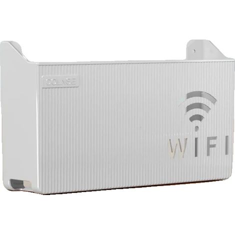 Scatola porta-router, design a parete, organizer per cavi, grigio (1/2)