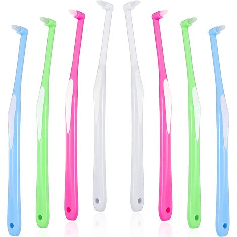 8 Pieces Tartar Remover, Interspace Brush, Limination of Plaque and Tartar Kit, For Removing Dental Spots, Interdental Toothbrush for Orthodontic Detail Cleaning (1/5)