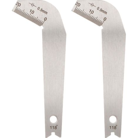 D'angle Lot de 2pcs 118° pour Forets en Acier Inoxydable Haute Précision, Légère et Portable, pour Bricolage et Fabrication Mécanique (1/5)