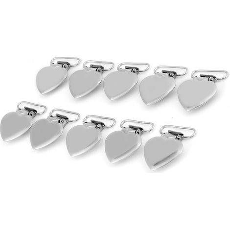 10 Pièces Supports en Forme de Cœur pour Tétines - Idéal pour Projets DIY et Créations Manuelles