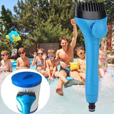Nettoyeur De Cartouche Filtrante De Piscine, Brosse de Filtre de Piscine, Nettoyant pour Filtre de Piscine, Cartouche Filtrante pour Piscine et Spa Outil de Nettoyage Nettoyeur (1/4)