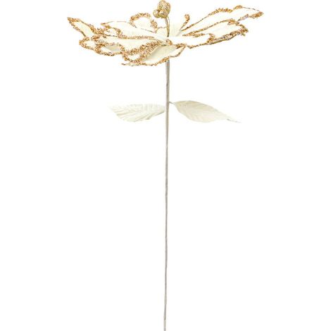 Bch poinsettia beige paill h75 - Feeric lights & christmas (1/2)