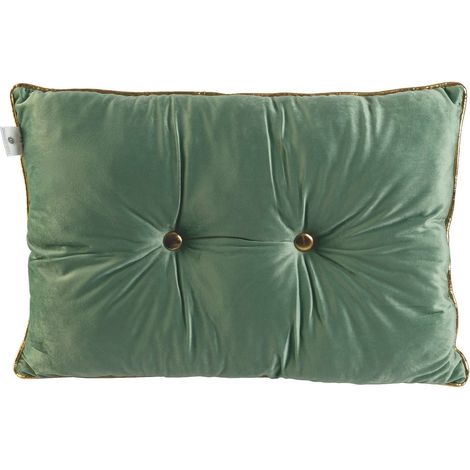 CUSCINO VELLUTO 42X63CM 500GR SALVIA C BORDO ORO (1/4)