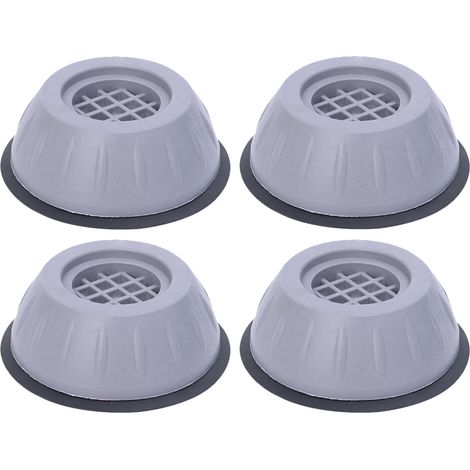 4 Coussinets Anti-Vibration pour Machine à Laver 10cm Gris, Patins de Stabilisation Haute Portée, Absorption des Chocs (1/5)