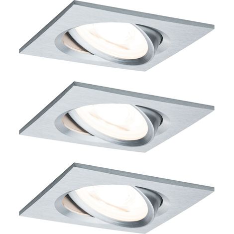 Paulmann 93456 Nova Einbauleuchte 3er Set LED LED 18 W Aluminium (gedreht) (1/4)