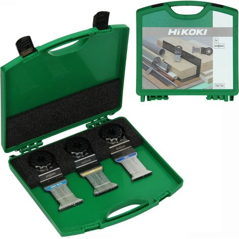 Hikoki 782794 Starlock Multi Tool Blade Set x6 Cased Wood Metal Mix Plunge Cut