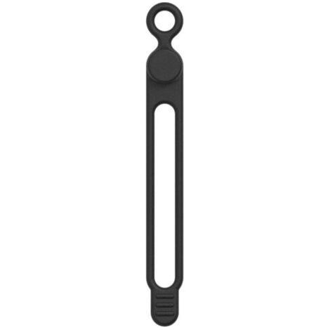 Black Silicone Cable Ties 106mm 1 Flexible and Reusable Elastic Cable Tie for Cable Management and Securing (1/4)