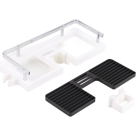 Étagère de rangement pour rideau de douche ABS, organisateur de plateau support pratique pour salle de bain (1/4)