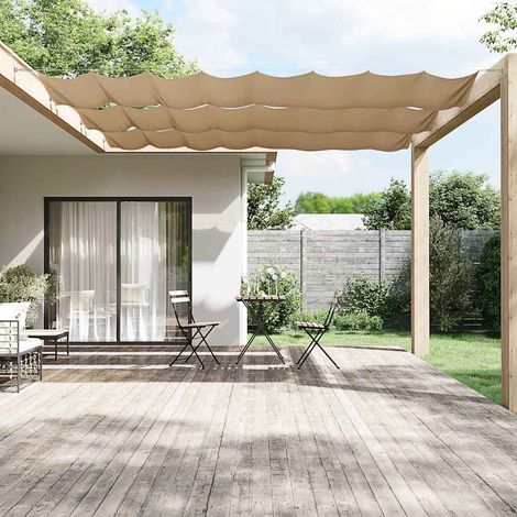 Auvent vertical-Store vertical Taupe 140x800 cm Tissu oxford (1/5)