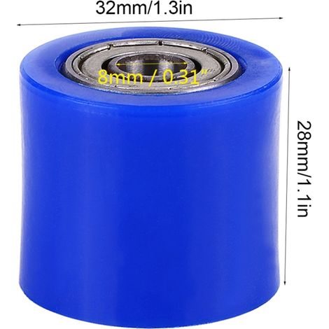 Galet tendeur de chaîne universel 8 mm, guide-chaîne pour moto tout-terrain enduro, orange (1/5)