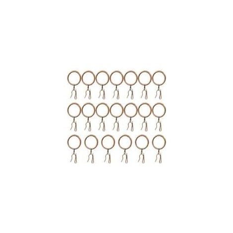 Set aus 20 Metall-Gardinenringen und -Haken, geeignet für Fenster, Türen, Duschvorhänge und (rotbronze). (1/5)