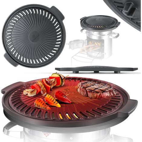KESSER® Rocket Oven Incl. padella per grigliare in ghisa con borsa per il trasporto  Dutch Oven BBQ Rocket Wood Stove Camping Cooker Camping Grill  Acciaio inox  Piastra per grigliare