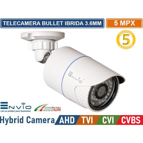 TELECAMERA IBRIDA BULLET 4IN1 AHD CVI TVI CVBS 3.6MM 5MP SONY STARVIS OSD IP66 (1/3)