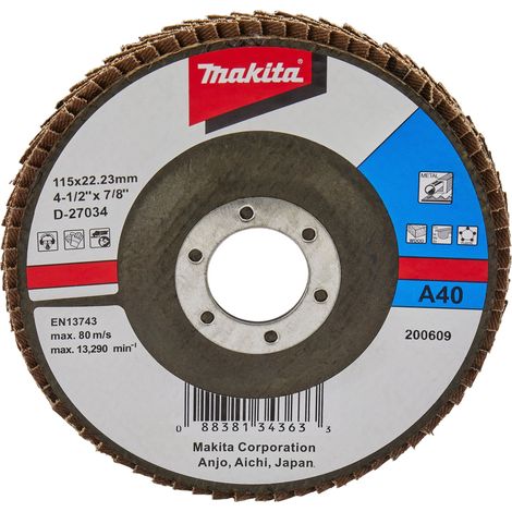 MAKITA D-27034 Flap disc A40 115mm x 22.23mm x 40g