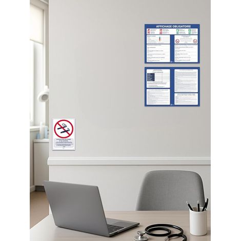 Affichage Entreprise Modulable : Kit affiches adhésives A4 modulables, Code du Travail pour entreprise, Résistant Graisse (1/4)