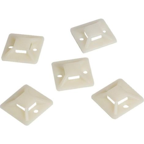 LOGILINK Supporto Autoadesivo 20x20mm per Fascette 100 Pz Beige (1/4)