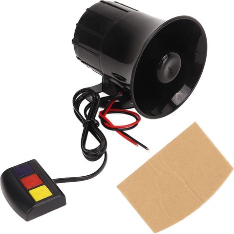 Car Siren, 12V 30W Wired Loud Horn Alarm Siren (1/5)