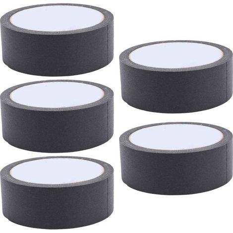 BelleRise - 5pcs Ruban de masquage – 35 mm×20 m – Étanche sans résidu – pour peinture auto, joints carrelage et bricolage – noir (1/5)