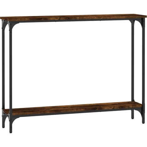 Pratico tavolino consolle per un ingresso organizzato 100 x 22,5 x 75 cm multistrato marrone e metallo DEC031752