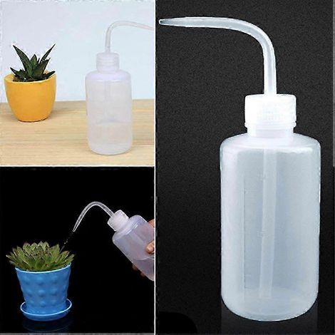 Bouteille d'arrosage 500ml pour plantes succulentes, bec verseur en plastique souple, bidon pressable gradué avec échelle de mesure (1/5)