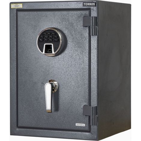 Coffre-fort anti feu 35,7 L à serrure électronique et lecteur d'empreinte 500 x 360 x 350 mm Torros KLB500 (1/5)