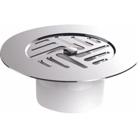 Grille de siphon de sol ronde en acier inoxydable anti-obstruction, crépine de siphon de balcon à enclenchement (50 ouvertures plates)