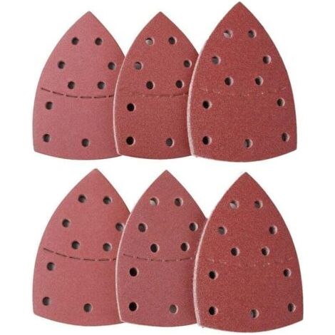 Triangles de Ponçage, Papier de Verre pour Bosch PSM 100A, PSM 160, PSM 200 AES, PSM 18, PDA 180, PSM 160 A/PSM 80/PRIO, 105 mm x 152 mm, Lot de 60, Grain P40/60/80/120/180/240 (1/4)