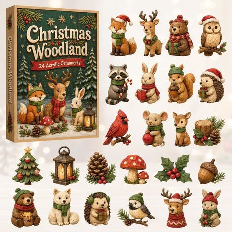 Weihnachtswald-Adventskalender 2026 2D Modell C Überraschungsbox