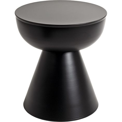 Table d'Appoint en Métal "Merlin" 45cm Noir (1/3)