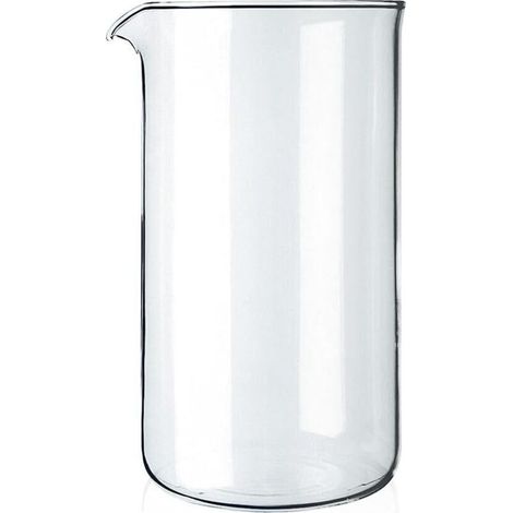 Aougo – Verre à piston de rechange 8 tasses en verre borosilicate – Résistant jusqu'à 250°C – Diamètre 10 cm – Compatible cafetières 1L (1/5)