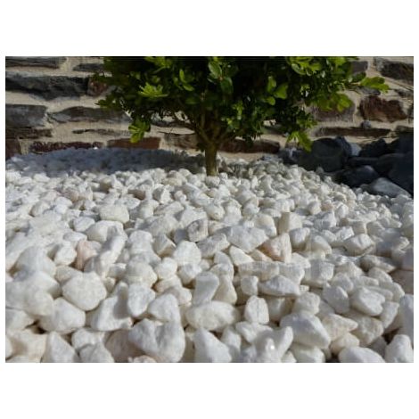 weiß glänzender Kies 8-12 - VRAC Big-Bag - 500 kg