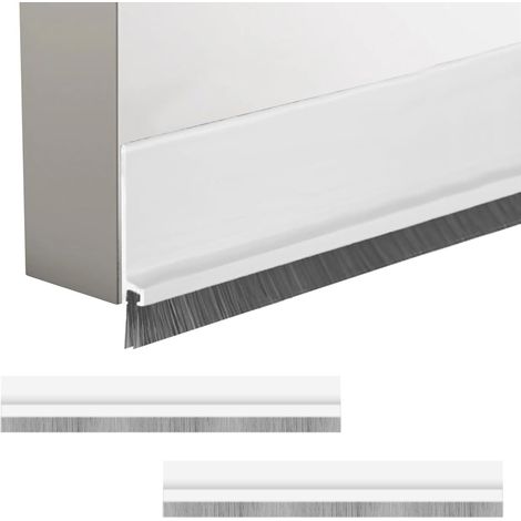 Lot de 2 boudins de porte, autocollants, 100 cm, pour porte, joint de buste, convient pour l'isolation acoustique et la protection contre le fromage, blanc (1/5)