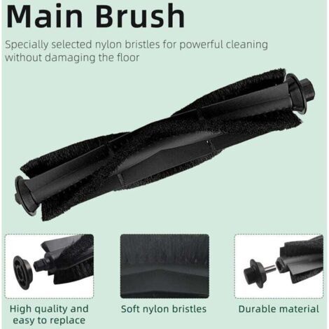 Pièces de rechange compatibles avec Honiture Q6 Pro, pour Laresar L6 Pro, pour Imou L11 Pro, pour Airrobo T10+, 1 brosse principale, 6 brosses latérales, 4 filtres Hepa, 2 lingettes, 2 sacs (1/3)