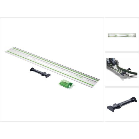 Festool FS 1400/2-KP Führungsschiene 1400 mm für Hand, Tauch und Stichsägen / Oberfräse + FS/2-AW Abweiser