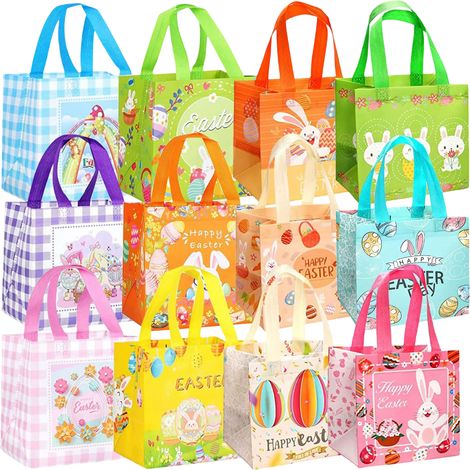 Sacchetti Regalo Pasquali in TNT 12 Pezzi 20x15x21 cm (1/5)
