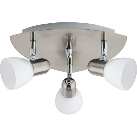 Plafonnier Enea, lampe de plafond 3 flammes, spot plafond en métal (1/5)