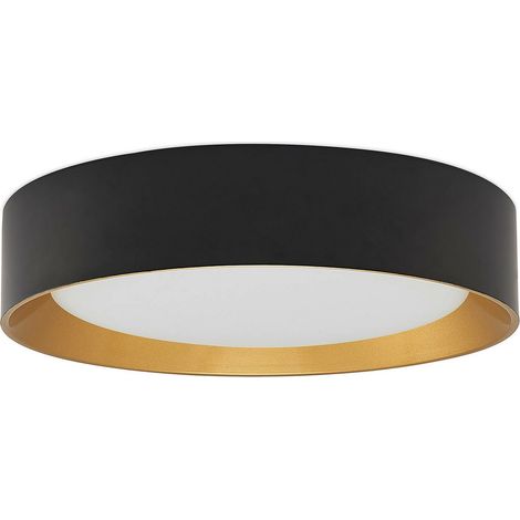 [NEUWERTIG] B-Ware Lindby Deckenleuchte Lampe Led Kambia Schwarz Gold Aluminium Acryl Warmweiß 45 C