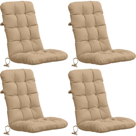 Coussins de Chaise à Dossier Haut en 4 Pièces VIANEN 4 pcs