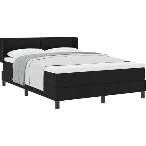 Maison Exclusive - Lit à ressorts avec tête de lit Noir 200 x 160 cm tissu