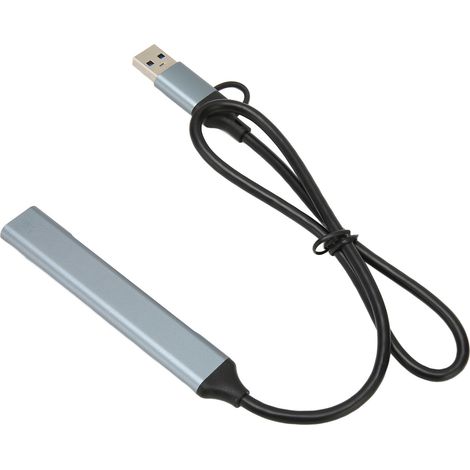 Station d'accueil USB 3.0 4 ports en aluminium, câble 1.5m, plug & play pour PC portable et bureau (1/5)