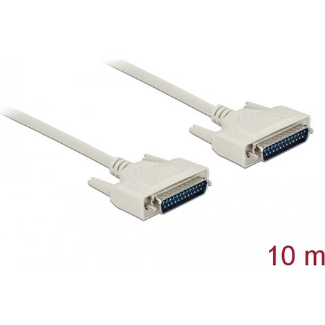 Delock Cable serie D-Sub 25 macho a macho 10 m