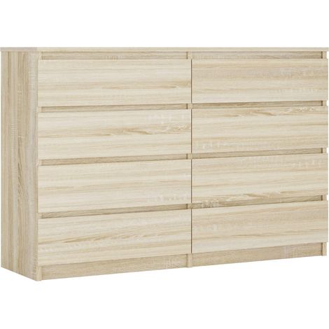 Cassettiera : 8 cassetti, Rovere Sonoma, 138 x 101 x 39 cm (1/5)