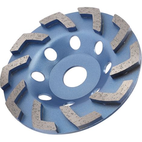 Meule diamantée à 10 dents en L, bleue, 125 mm, pour le ponçage du béton, de la pierre et du ciment (1/5)