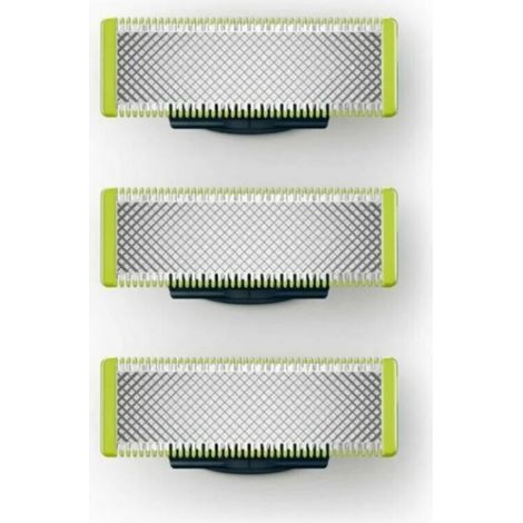 Applicable à Philips OneBlade - Lames de rechange, pour rasoir/tondeuse électrique OneBlade, acier inoxydable robuste, taille, stylisation et rasage, lot de 3 (1/4)